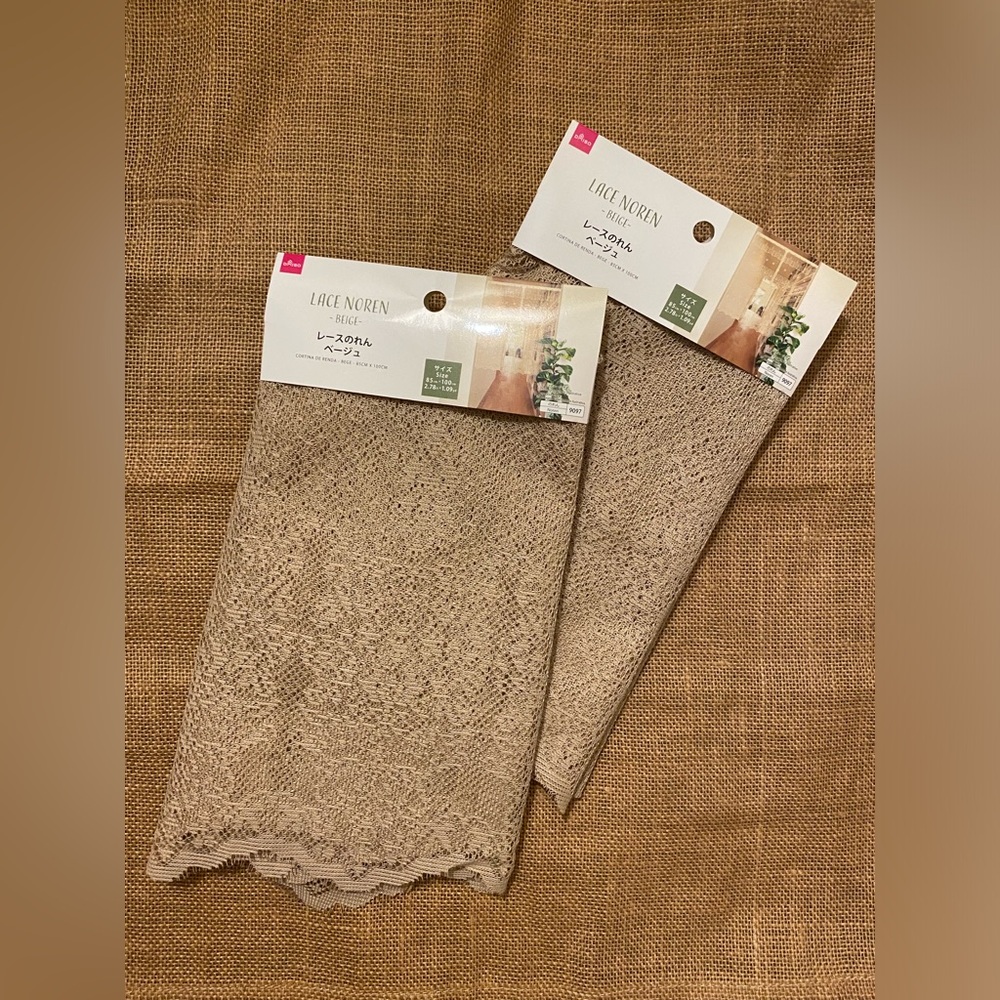 Daiso Japanese Lace Door Curtain x 2